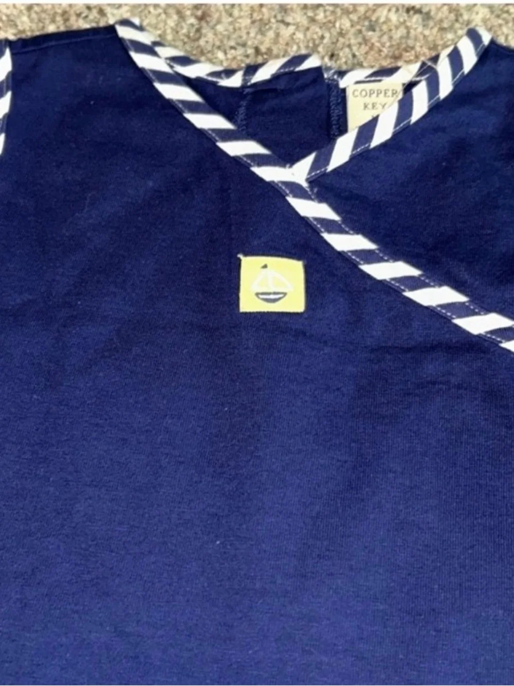 💐10 for $50 nWT Kids Navy Blue & White Striped One-Piece Set